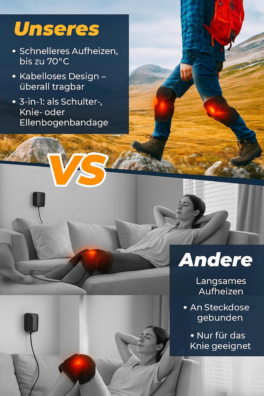 3-in-1 Thermo-Massagegerät